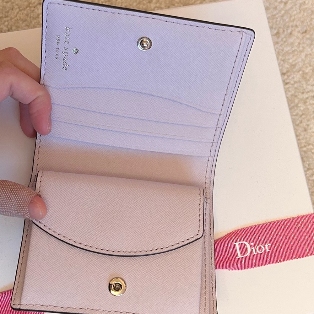 kate spade y2k blush pink bifold wallet - Picture 3 of 8